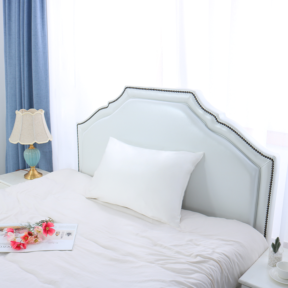 Unique Bargains 1 Piece 100% Silk Pillowcase White King