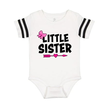 

Inktastic Little Sister with Bow and Arrow Gift Baby Girl Bodysuit