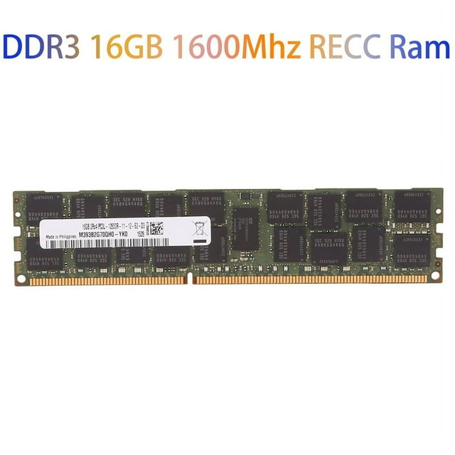 Memoria RAM DDR3 de 16 GB, 1600 MHz, RECC, PC3-12800, 240 pines, 2RX4, 1,35 V, REG ECC, para placa base X79 X58