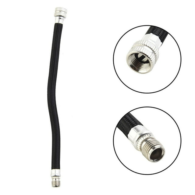 Mosiee Bicycle Tyre Pump Extension Tube Riding 15.5Cm Black Cycling Part Repair Accessories For Schrader-Valve Av Tire