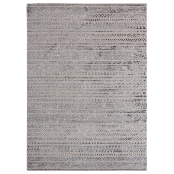 United Weavers Cascades Area Rug 2601 10772 Yamsay Grey Faded Banded 12' 6" x 15' Rectangle