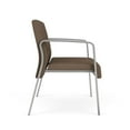 thumbnail image 3 of Waterfall Reception Waiting Room Bariatic Chair / Silver Steel / Brown, 3 of 5