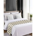 thumbnail image 4 of Xipuska Brown Plaid Bed Runners for Queen Size Bed, Decorative Bed Throws for Foot of Bed, Spring Summer Farmhouse Buffalo Checkered Bed Runner Sofa Throw Bedding Scarf Protector Slipcover, 4 of 6
