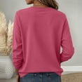 thumbnail image 3 of LIaqionyy Women Tops Long Sleeve Blouses Casual Crew Neck Pleated Tunic Shirts Loose Fashion Business Clothes, 3 of 5