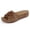 Brown, variant on Slippers for Women,Stylish Opentoe Wedges With Leather Top And Flower Slippers Are Comfortable Shoes With Temperament,Womens Slippers,Brown,9