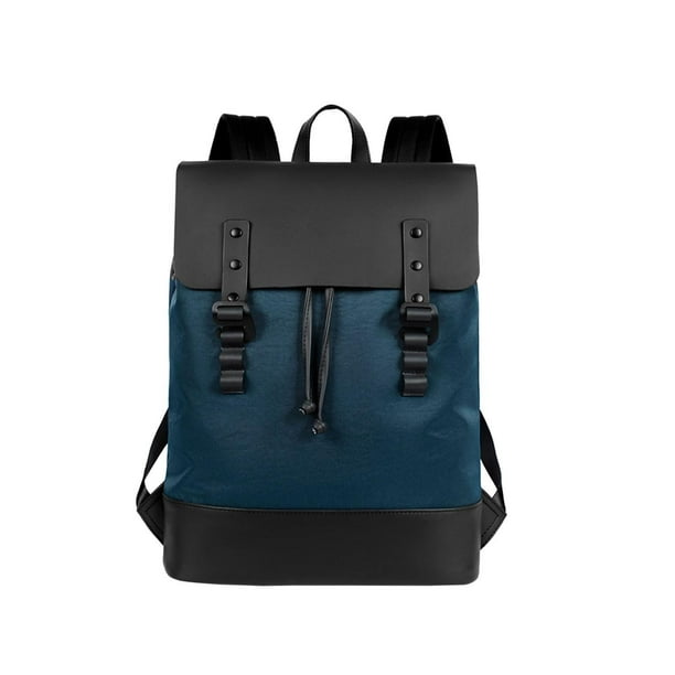 Mochila para hombre resistente al agua, con capacidad para portátiles de hasta 14 pulgadas, ideal para actividades al aire libre. Azul