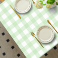 thumbnail image 3 of Spring Easter Tablecloth Rectangle, Flower Bunny & Eggs Buffalo Plaid Decorative Table Cloths Stain Resistant Fabric Table Cover for Dinner/Party/Picnic/Indoor/Outdoor (Green, 60 x 84 Inch), 3 of 6