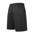 thumbnail image 4 of QingYiHua Shorts for Men Casual Summer Men's Flat Front Striped Shorts Elastic Waist Drawstring Shorts with Pockets Travel Golf Outdoor Work Shorts Sale Black, 4 of 4