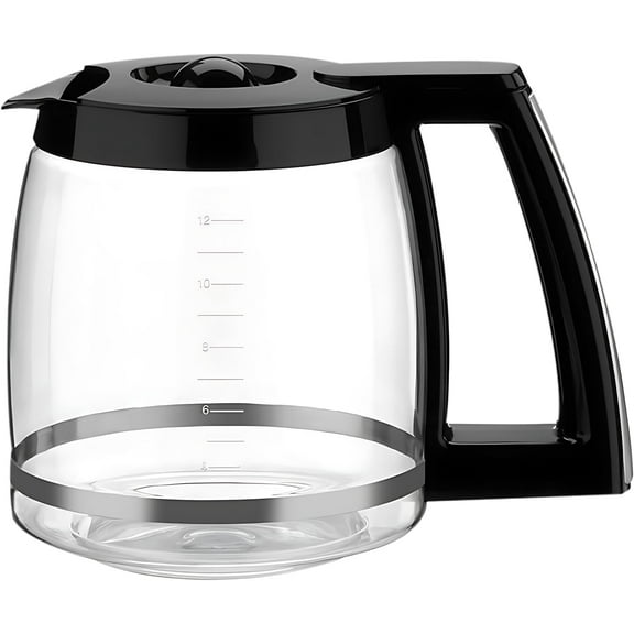Glass Carafe Replacement - Compatible with Coffee Makers, Dripless Pour & Dishwasher Safe