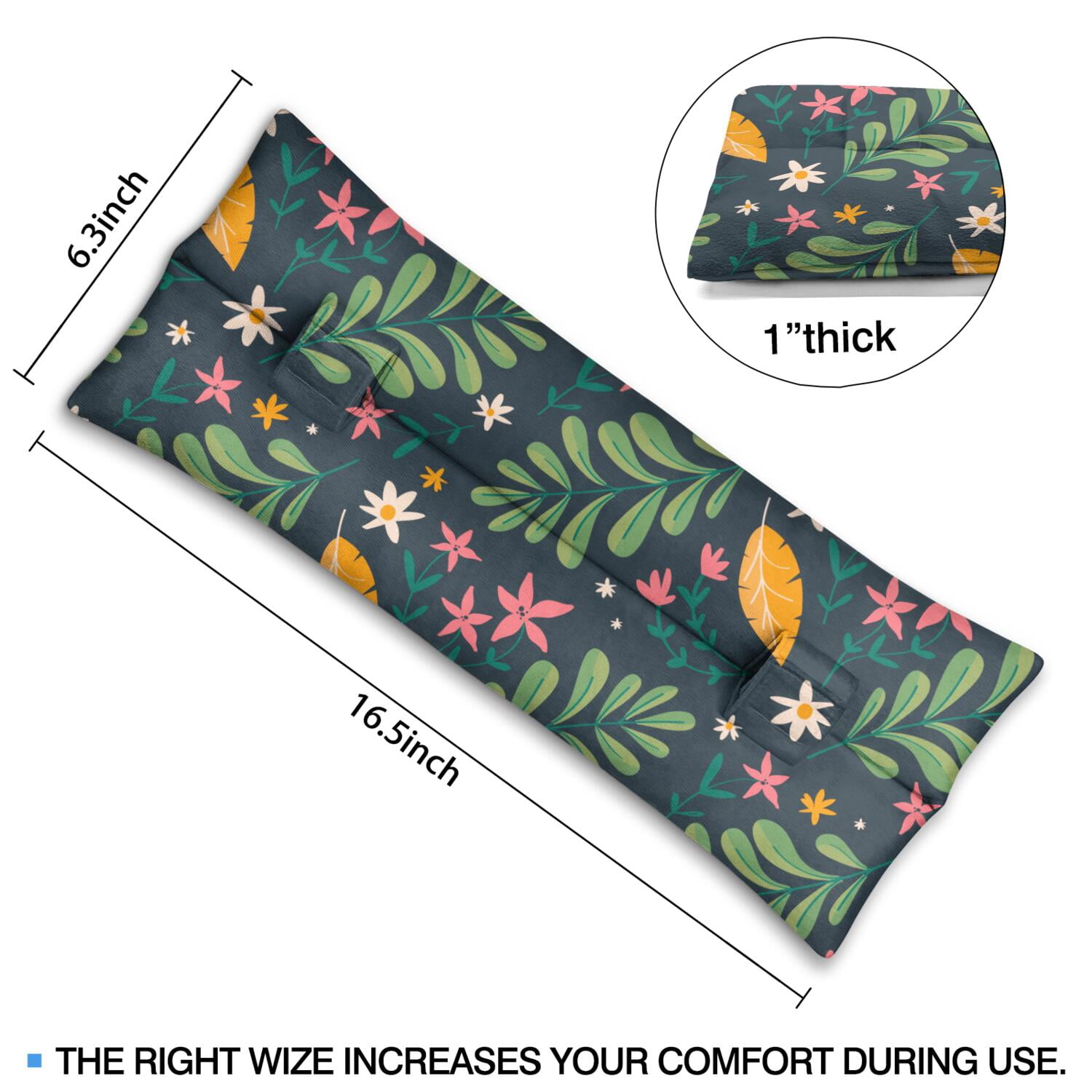 Blossom Pattern Seat Belt Pillow - Post Surgery Comfort Cushion for Breast & Chest Recovery