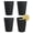 Black, variant on 12oz Reusable Plastic Drinking Tumbler Cups, Cup Sets for Kitchen Drinking,Reusable BBQ Cups Tumblers Set for Outdoor Travel Coffee Tea Water Beer Milk Juice,Dishwasher and Microwave Safe (4Pack)