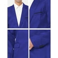 thumbnail image 5 of Unique Bargains Men's Business Slim Fit Sports Coats One Button Formal Blazers XL Royal Blue, 5 of 5