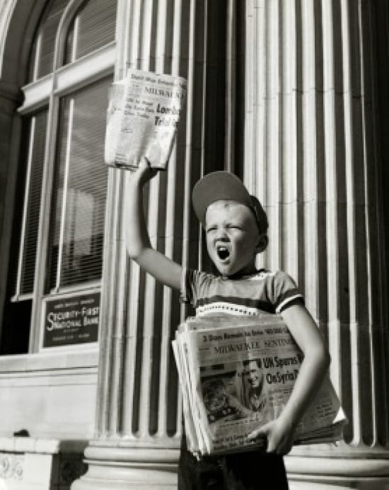 Boy Selling Newspap
