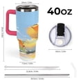 thumbnail image 3 of Psyduck 40 Oz Large Capacity Car Cup With Lid And Straw Stainless Steel Tumblers Cup With Handle For Women And Men, 3 of 8