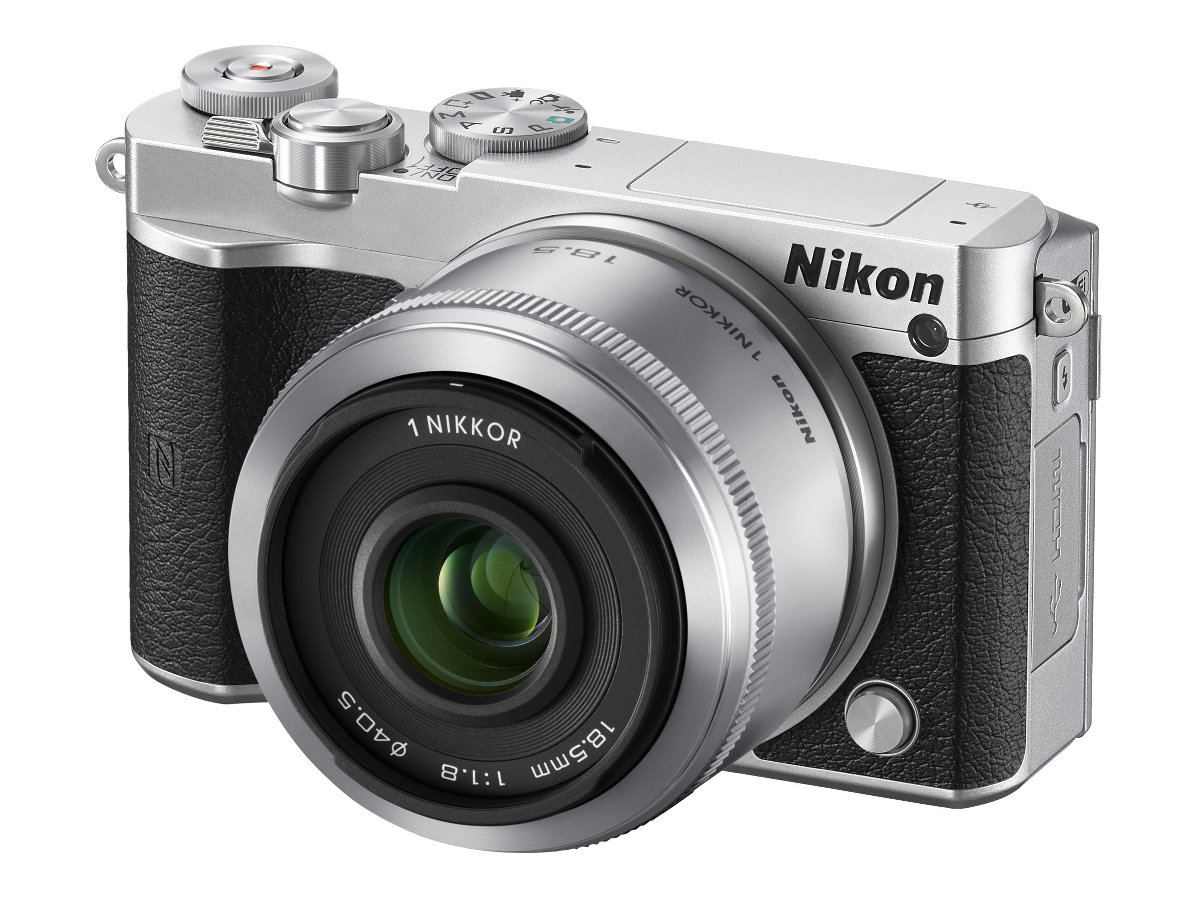 Verrast Gedrag verdamping Nikon 1 J5 - Digital camera - mirrorless - 20.8 MP - 4K - 10x optical zoom  1 NIKKOR VR 10-100mm lens - Wi-Fi, NFC - silver - Walmart.com