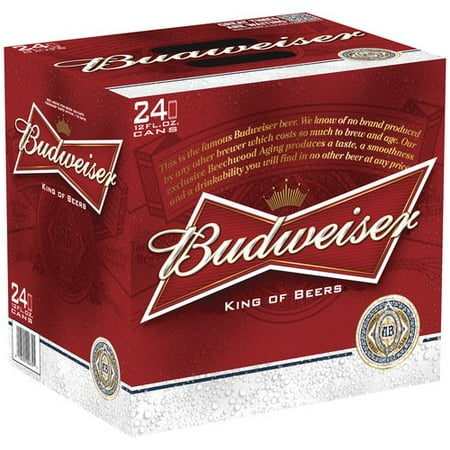 Budweiser Beer, 12 fl oz, 24 pack - Walmart.com