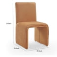 thumbnail image 5 of Winny 20 Inch Dining Chair, Waterfall Seat, Velvet Upholstery, Brown -Saltoro Sherpi, 5 of 5