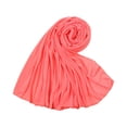 thumbnail image 2 of Hijab Scarf for Women Soft Solid Color Hijab Head Wrap Scarves Fashion Long Scarf Shawls Watermelon Red One Size, 2 of 3