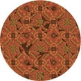 thumbnail image 1 of Ahgly Company Tapis d'Intérieur Lavables en Machine, Ronds, Orange Transitionnel, 7' Ronds, 1 of 7