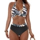 thumbnail image 4 of Trajes de baño tankini para mujer Trajes de baño para mujer Trajes de baño de 2 piezas con estampado tropical hawaiano Cami sujetador y volantes Conjuntos de baño Ropa de playa, 4 of 9