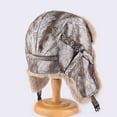 thumbnail image 3 of UTSJKR Trapper Hat for Men Women Winter Leather Fur Hat with Ear Flaps Warmer Russian Ushanka for Cold Weather Snow Ski Hats Coffee, 3 of 9