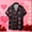 Black, variant on Men's Valentine's Day Shirt - Short Sleeve Button Down Shirt, Casual Collared Top with Red & White Heart Print Shirt, Fashion Leisure Blouse