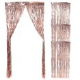 thumbnail image 2 of Rose Gold Foil Fringe Curtain for Party Decorations Metallic Backdrop for Wedding Photo Booth 4pcs, 2 of 5