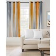 thumbnail image 2 of Orange Gray Blackout Curtains, Light Blocking Print Window Curtains, Retro Country Abstract Ombre Aesthetic Thermal Insulated Window Drapes for Living Room Kitchen Cafe 2 Panels, 84"W x 63"L, 2 of 9