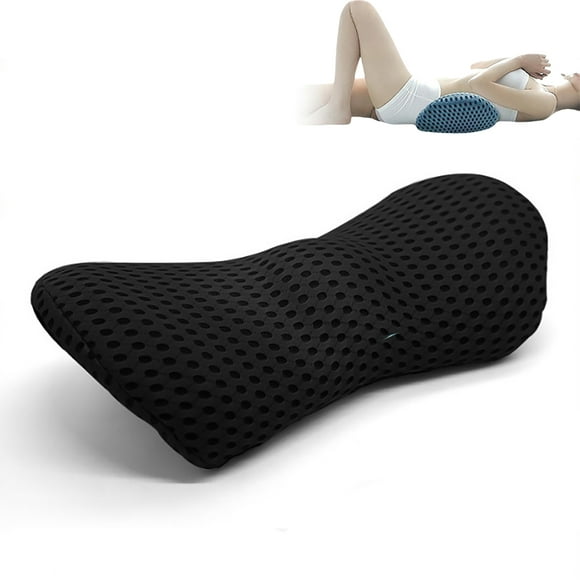 HIDETEX Lumbar Support Pillow - Premium Memory Foam Back Support Cushion for Car Seat, Office Chair, Recliner and Bed