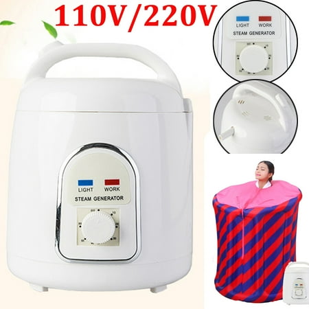 1.8L Portable Sauna Steamer Portable Pot Machine Home Personal Spa Indoor Body Slimming Therapy,110V Sauna Steamer,Fumigation Machine,Home Steam Pot Steamer Sauna Generator