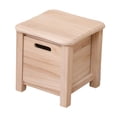 thumbnail image 2 of Taburete de almacenamiento de madera, taburete para cambiar zapatos, muebles, decoración estable con cajón para 30cmx30cmx30cm, 2 of 9