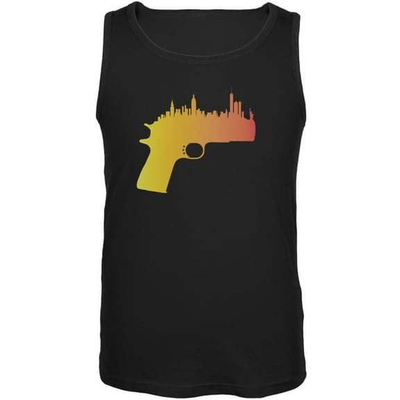 1911 Skyline Black Adult Tank Top