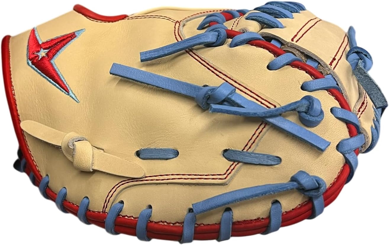 All Star S7 Elite 33A Baseball Catcheratms Glove 2-Piece Closed Tan/Blue 33 Right Hand