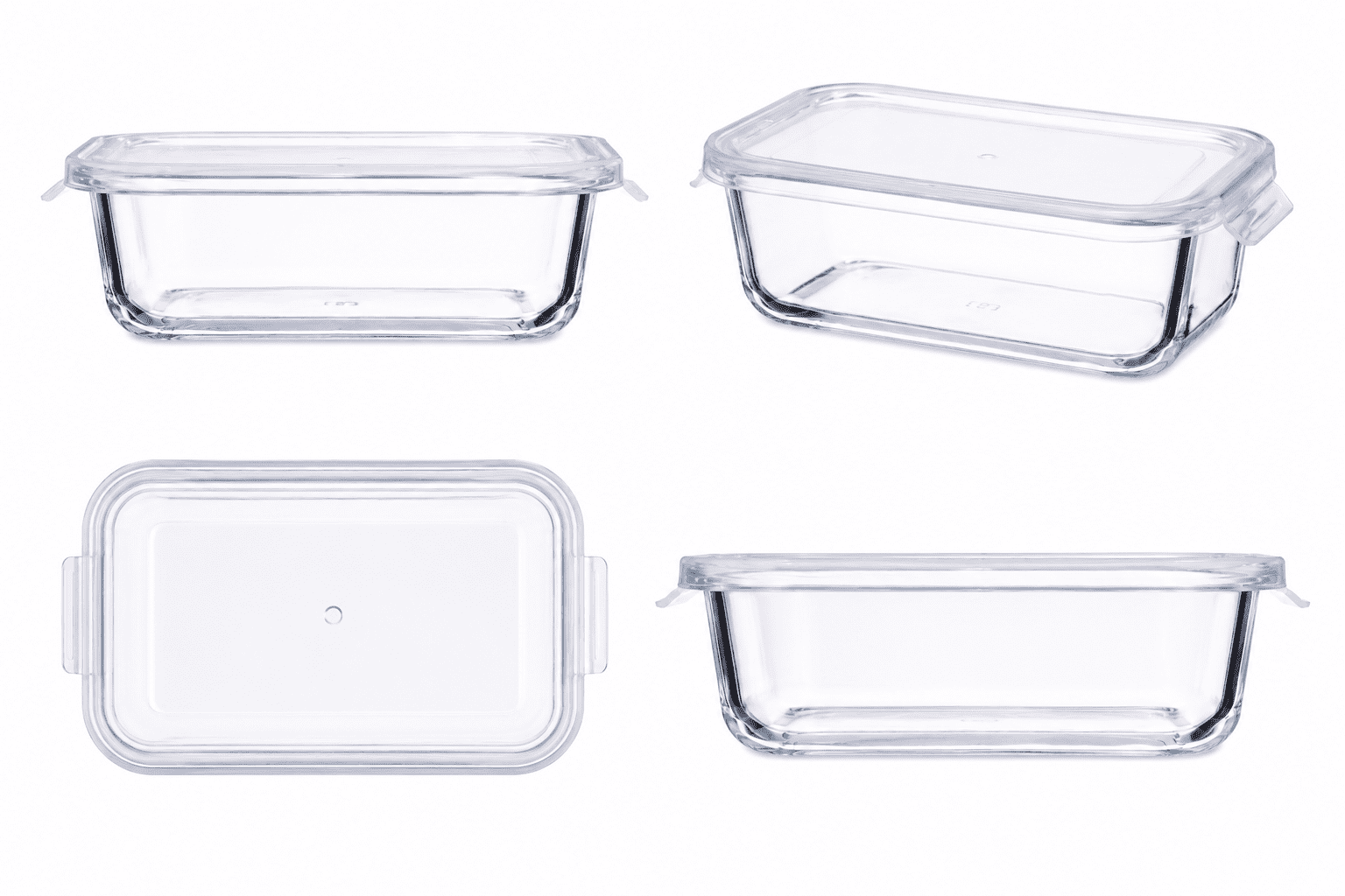 Con-Tact Rectangular Glass with Easy Snap Lid -4.4c