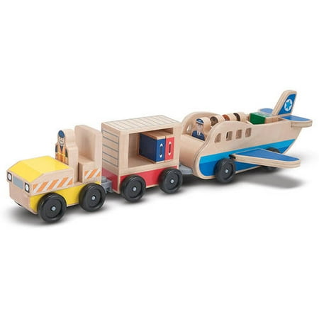 Melissa & Doug Whittle World, Plane and Luggage Carrier Set