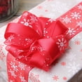 thumbnail image 4 of Coofit 25 Yard Snowflake Christmas Ribbon DIY Snowflake Organza Ribbon Gift Wrap Ribbon, 4 of 10