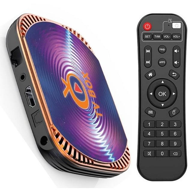 Android 11.0 TV Box MXIII X4 Amlogic S905X4 con 4GB RAM 64GB ROM 4K Ultra HD H.265 Dual Band WiFi BT 4.0 Media Box 2.4/5Ghz WiFi 1000M LAN