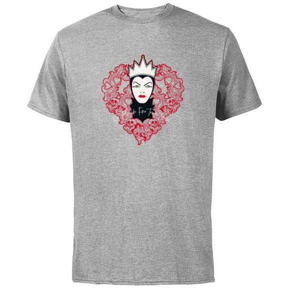 Disney Villains Evil Queen So Much For True Love Valentine’s - Short Sleeve Cotton T-Shirt for Adults - Customized-Athletic Heather