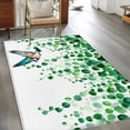 thumbnail image 2 of Spring Plants Area Rugs 3x5 ft Watercolor Bird Gradient Green Eucalyptus Leaves Washable Rug Non Slip Indoor Carpet Absorbent Floor Mat for Living Room Bedroom Dining Room, 2 of 9