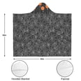 thumbnail image 3 of Wearable Blanket,Spider Web Border Halloween Pattern Hooded Wearable Flannel Blanket for Adults & Teens,Winter Poncho Shawl Wrap Cape Cozy Anti-Pill,50"x60", 3 of 5