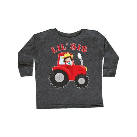 

Inktastic Farmer Tractor Little Sis Gift Toddler Toddler Girl Long Sleeve T-Shirt