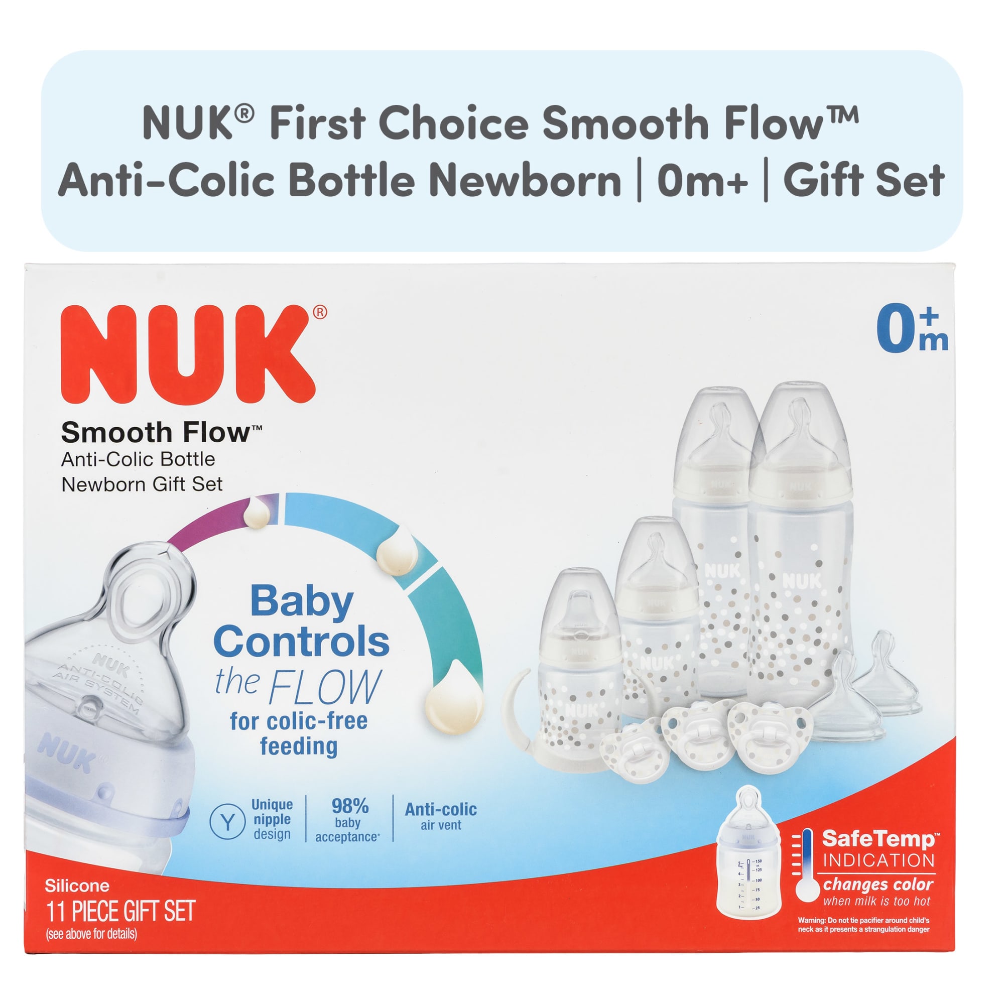 NUK First Choice Smooth Flow Anti-Colic Newborn Set photo 8
