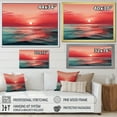 thumbnail image 4 of Designart "Harmony Of Crimson Horizon In Red And Blue" Abstract Impressionism Floater Framed Wall Art Living Room, 4 of 5