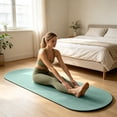 thumbnail image 5 of Solid Color Silica Mud Elliptical Yoga Mat, Non Slip Quiet Shock Absorbing Fitness Floor Mat, Thick Exercise Mat for Yoga Pilates Workout Home Gym Training, 5 of 6