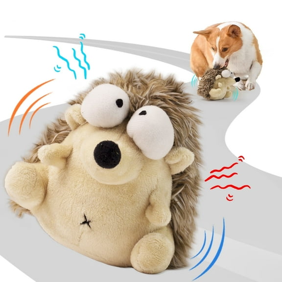 Rechargeable Interactive Dog Toy Motion Activated Vibrating Bouncing Jump Ball Bit Resistant Squeaky Wiggle Plush Toy