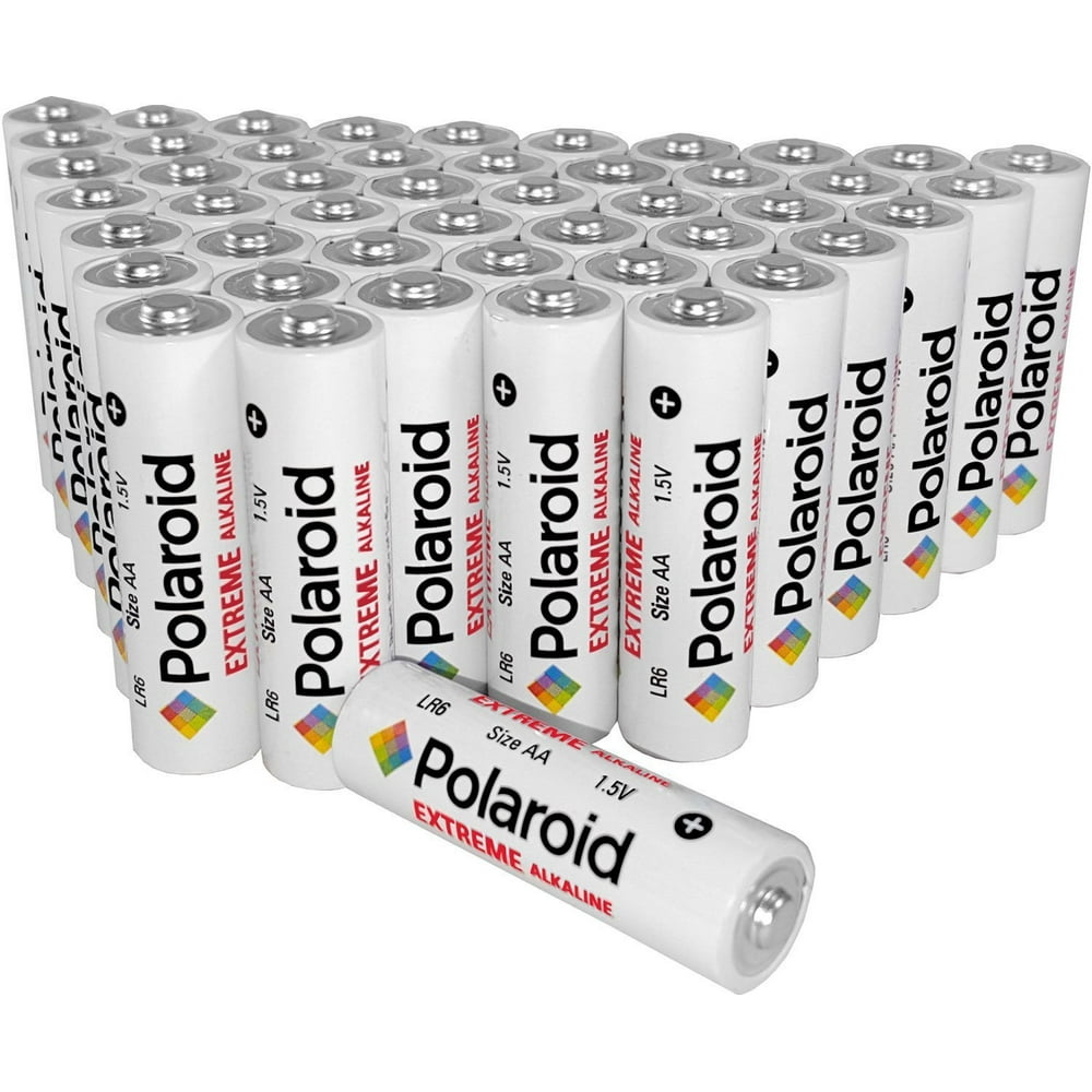 Polaroid AA Batteries Extreme Alkaline (48 Pack) - Walmart.com ...