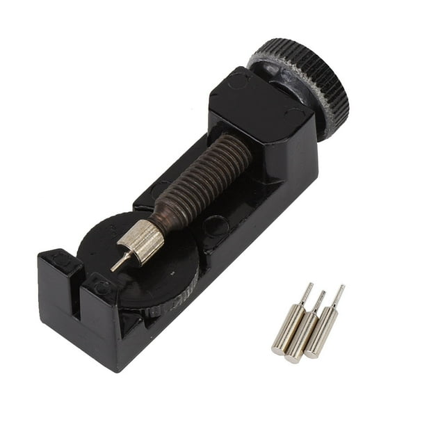 Correa de reloj, herramienta de ajuste de pulsera, removedor de pasadores de enlace, Kit de reparación de relojero (negro)