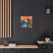 Frontier Town Scene - Canvas