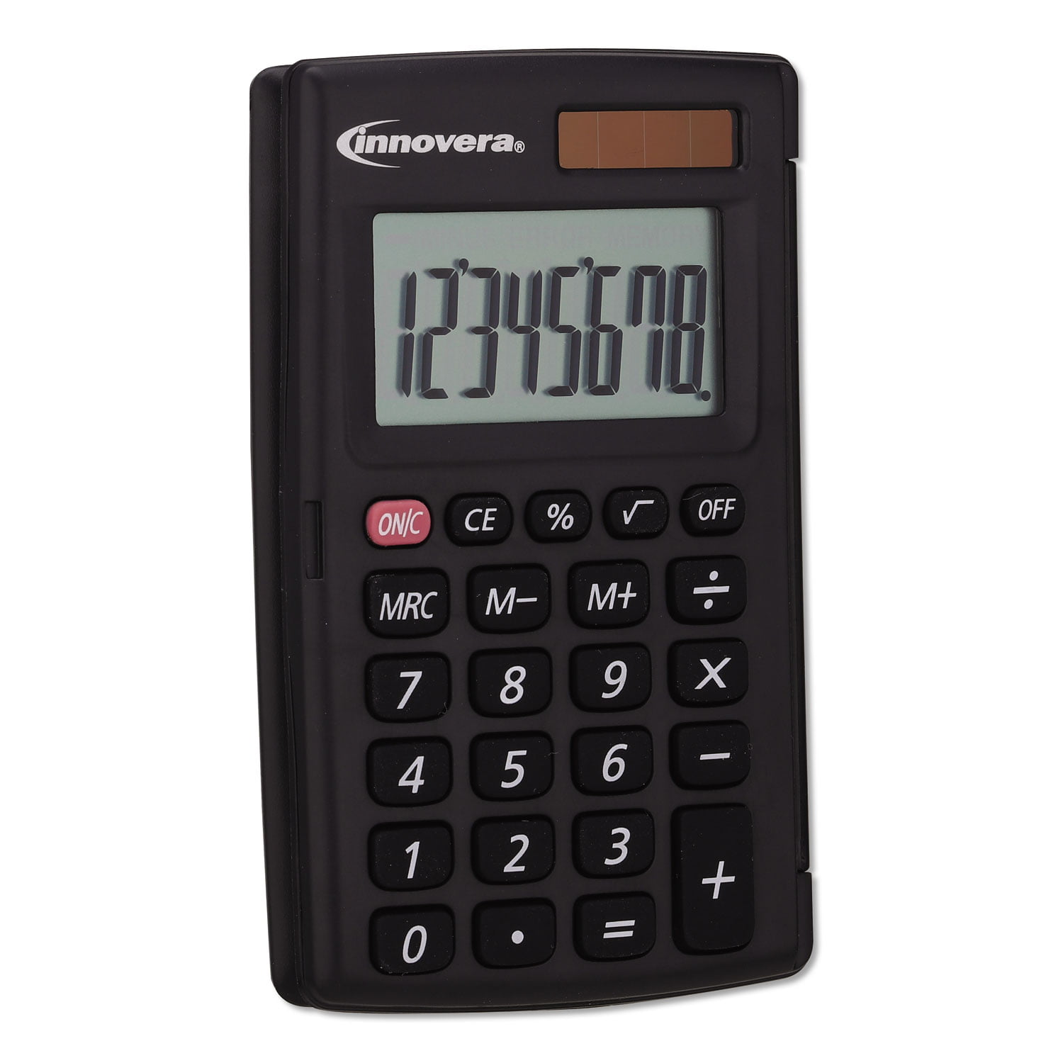 Innovera 15920 Handheld Calculator With Hard Flip Case s 8 Character - Lcd