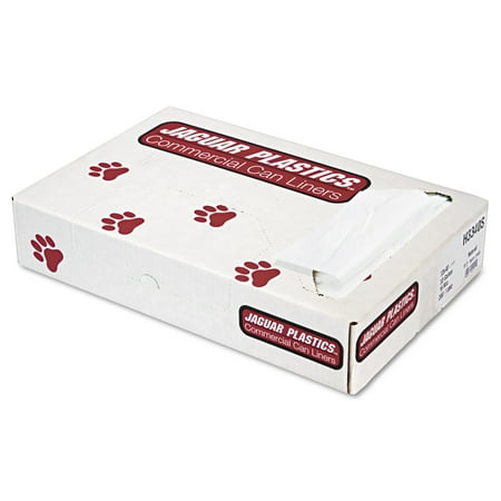 Jaguar Plastics Super Extra-Heavy Liners, 33gal, 16mic, 33 x 40, Natural, 200/Carton